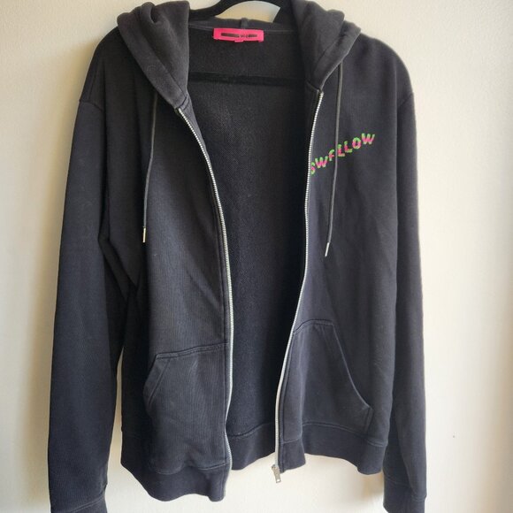 XL McQ Alexander McQueen Goth Black Zip SWALLOW Hoodie - EUC - Picture 15 of 15
